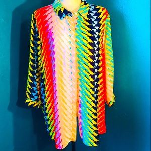 Multicolored relax fit blouse.